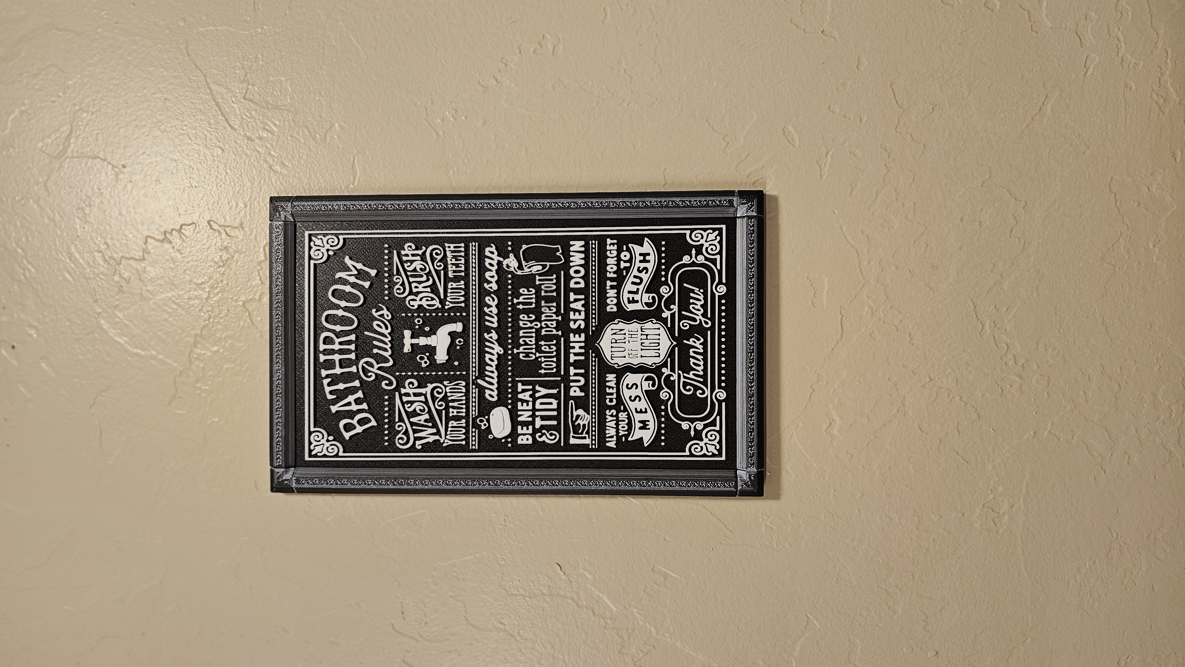 Decorative Craft Sign - 3D printed home decor sign